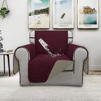 ISSUNTEX Double Protection 100% Waterproof Chair Sofa Covers for Living Room, Couch Covers for Chair Sofa, Reversible Furniture Protector Sofa Cover for Dogs, Pets, Kids (Chair, Wine/Beige)
