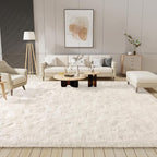LOCHAS Ultra Soft Indoor Modern Area Rugs Fluffy Living Room Carpets for Children Bedroom Home Decor Nursery Rug 8 x10 Feet, Cream