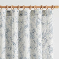 jinchan Floral Curtains 108 Inch Length Blue Flower Linen Farmhouse Curtain for Living Room French Country Vintage Curtain Rod Pocket Curtains Set 2 Panels Blue Floral Printed