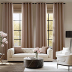 NICETOWN Room Darkening Draperies Curtains Panels, 2 Panels Cappuccino W52 x L84