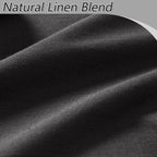 Guken Black 100% Blackout Linen Curtains 102 Inch Length 2 Panels Set for Living Room Bedroom Back Tab Thermal Insulated Black Out Drapes Room Darkening Window Curtains,52x108