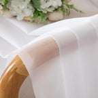 Chyhomenyc White Sheer Curtains 36 inch Length 2 Panels Set, Light Filtering Voile Rod Pocket Short Window Curtians for Bathroom Living Room Farmhouse Small Windows, Each 42Wx36L in, 2PCS, White