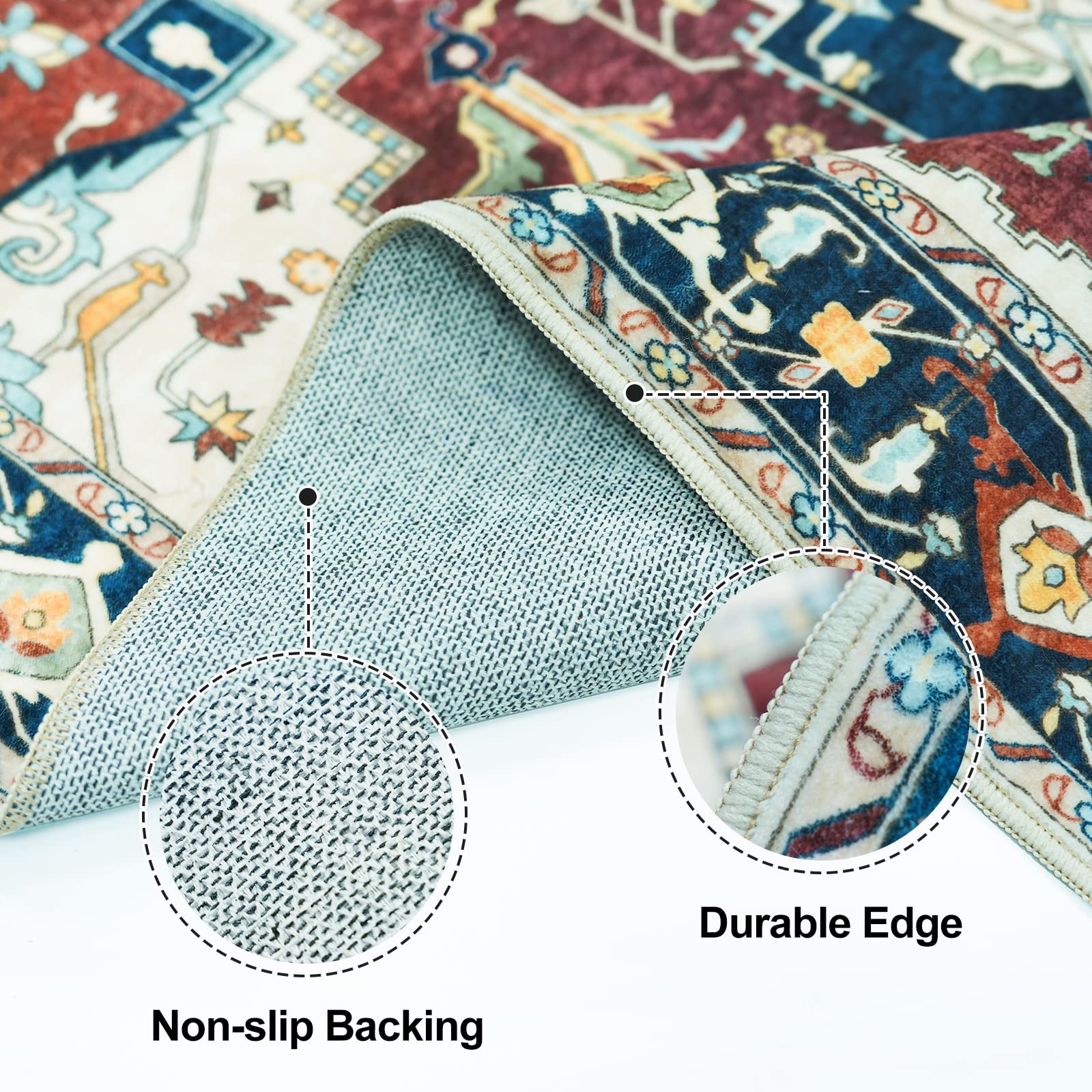 TOPRUUG 3x8 Washable Hallway Runner Rug Soft Non-Slip Thin Kitchen Mat