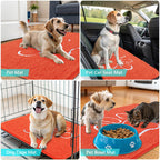 OLANLY Dog Door Mat for Muddy Paws 30x20, Paw Print Design Chenille Mud Mat