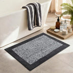 Bathroom Rugs 30x20 Non Slip Washable, Dark Blue Bath Mat for Bathroom Floor Tub, Soft Absorbent Quick Dry Mats for Shower, Bathtub,Home Decor