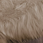 Latepis 2x3 Brown Beige Small Faux Fur Rug Fluffy Furry Rugs Throw Rug Washable Shag Plush Soft Rugs for Living Room Bedroom and Dorm