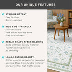 Hazo Haus Blue and Green Washable Rugs 3x6 - Vintage Boho Floral Pastel Cream, Washable Low Pile Non Slip Small Throw Accent Area Rug for Entry Way, Laudry Room, Kitchen, Bedroom Beside Bed Decor
