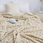 Aganear King Size Blanket - Portable, Breathable & Skin-Friendly for Couch, Sofa, Bed, Office (108"x90", Khaki)