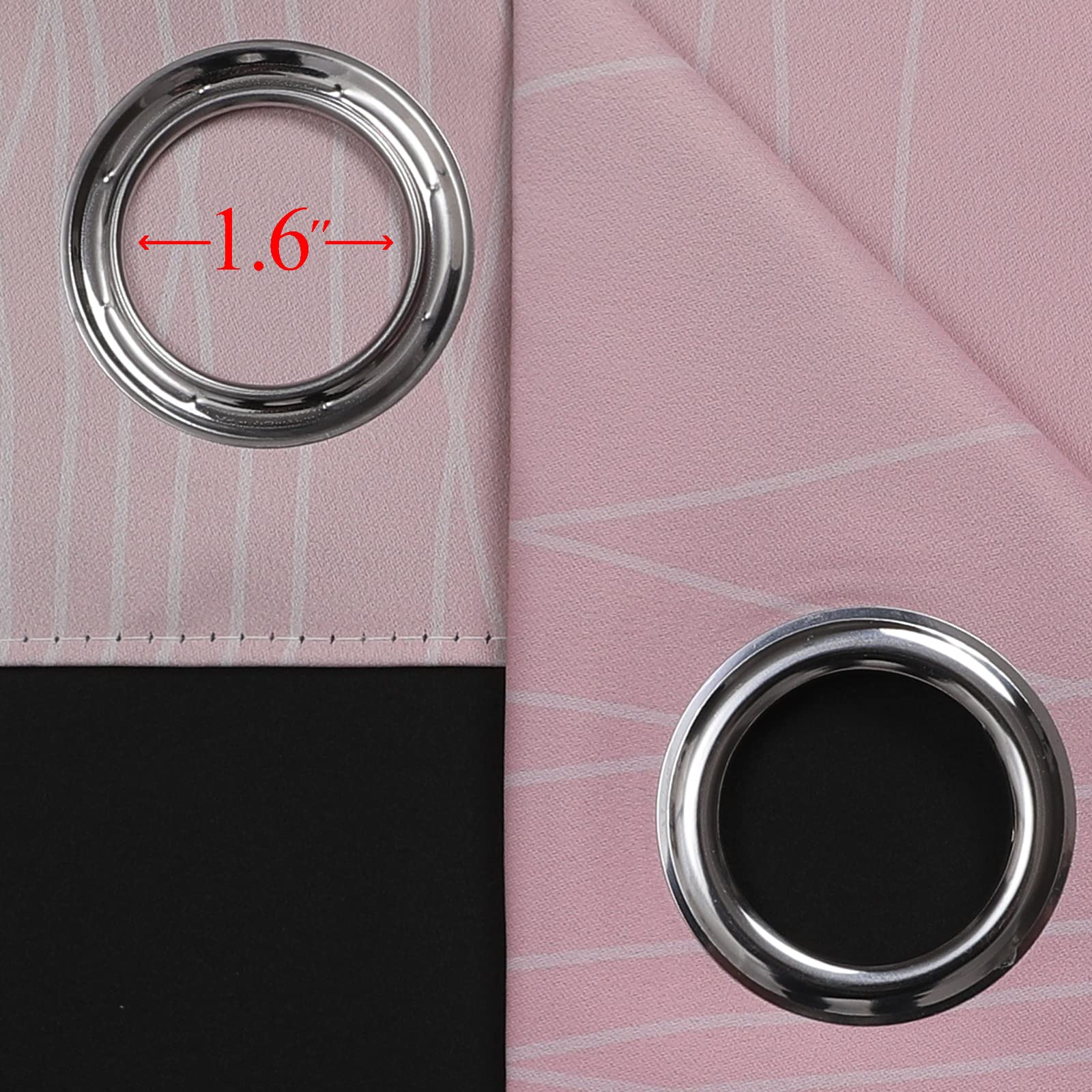 Estelar Textiler Sage Green and Pink Ombre Blackout Curtains for Bedroom