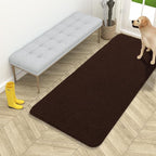 OLANLY Dog Door Mat for Muddy Paws 54x24, Absorbs Moisture and Dirt, Absorbent Non-Slip Washable Doormat, Quick Dry Chenille Mud Mat for Dogs, Entry Indoor Entryway Carpet for Inside Floor, Brown