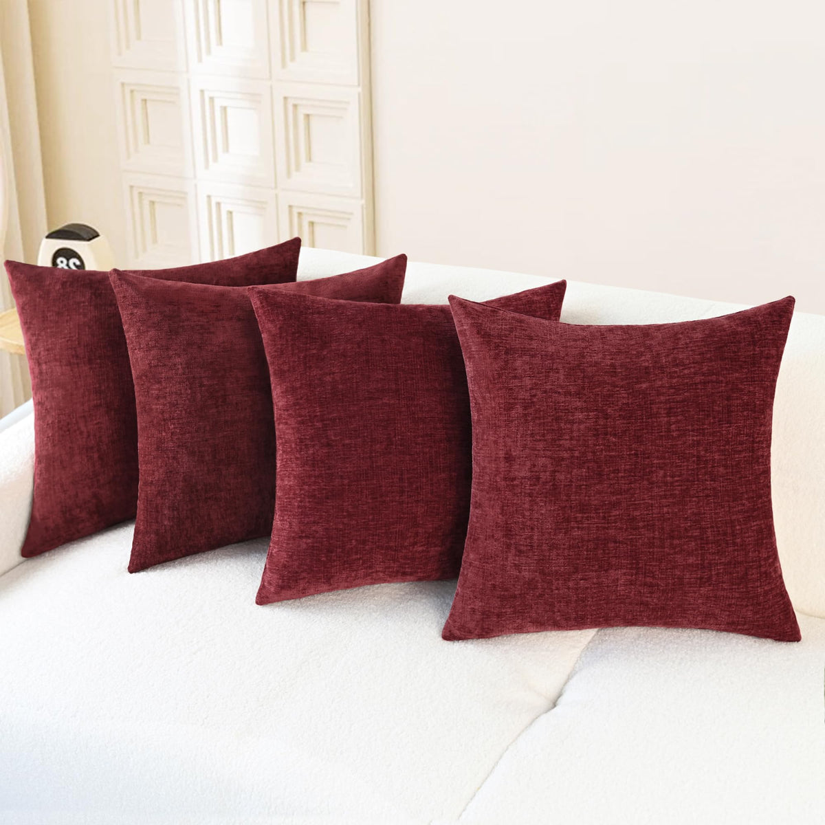 CaliTime Decorative Couch Throw Pillow Covers 18 X 18 Inches Baby Blue