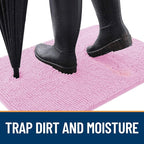 OLANLY Dog Door Mat for Muddy Paws 54x32, Super Absorbent Chenille Mud Mat