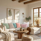 decorUhome Fall Faux Fur Throw Pillow Covers 20x20 Set of 2 Blush Pink