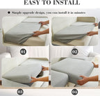 Sofa Covers Couch Covers for Sofa Pet Friendly Couch Cushion Covers Universal Sofa Covers Washable Stretch Slipcovers for Sectional Sofa (Texture Light Gray,Back Cover L)