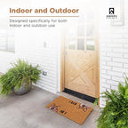 Hi-Bye Dog - 17"x29" - Coir Door Mat with Heavy Duty Backing - Welcome Mats for Entryway, Porch - Anti-Slip PVC & Coconut Fiber Surface - Natural Home Accessories, Minimalist Original Design