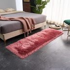 EasyJoy Ultra Soft Fluffy Rugs Faux Fur Rug Chair Cover Seat Pad Fuzzy Area Rug (2x6 ft Rectangle, BlushPink)