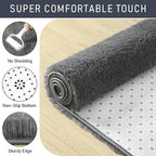 LOCHAS Ultra Soft Indoor Modern Area Rugs 6x9, Fluffy Living Room Carpets for Children Bedroom Home Decor Nursery Rug, Coal-Gray