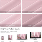 CUCRAF Light Pink Blackout Curtains 84 inch Length 2 Panels Set, Rod Pocket Room Darkening Drapes for Bedroom Living Room, Insulated Thermal Light Blocking Window Curtain (W52 x L84 Inch)