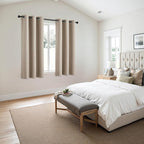 MIULEE Taupe Blackout Curtains - Bedroom Window Treatment Curtains Thermal Insulated Room Darkening Drapes for Living Room Kitchen Grommet Light Blocking Drapery, 40 x 45 Inches Long, 2 Panels