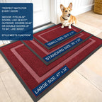 OLANLY Front Door Mat Outside 47x30, All-Season Heavy-Duty Rubber Doormat
