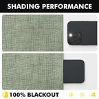 MIULEE 100% Blackout Linen Curtains 42 x 72 Inch Sage Green 2 Panels