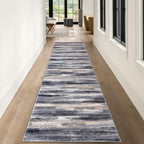 Lansny Modern Abstract Runner Rug 3x10, Grey Black Multi Washable Kitchen Runner Non-Slip Soft Hallway Rug Runner Thin Print Faux Wool Carpet for Entryway Bedroom Laundry Room Indoor Home Office Decor