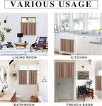 RYB HOME Short Blackout Curtains for Bedroom, Room Darkening Insulated Summer Heat Light UV Blocking Energy Saving Drapes for Nursery, Width 34 by Length 45, Mocha, Set of 2