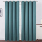 LEMOMO Blackout Curtains 66 x 84 inch/Sea Teal Curtains Set of 2 Panels/Thermal Insulated Room Darkening Bedroom Curtains
