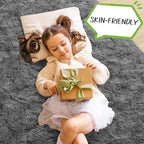 LOCHAS Ultra Soft Indoor Modern Area Rugs 6x9, Fluffy Living Room Carpets for Children Bedroom Home Decor Nursery Rug, Coal-Gray