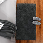 Chicrug Soft Runner Rug for Bedroom Living Room Plush Fluffy Rug 2x3 Feet, Shag Furry Runner Rugs Carpet Non Shedding for Nursery Children Kids Girls Room Home Decorative, Dark Grey