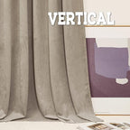 RYB HOME Velvet Curtains 120 inches Long - Smooth Durable Earth Tone Drapes Extra Long Room Darkening Privacy Window Treatment for Living Room, Camel Beige, W52 x L120 inches, Set of 2