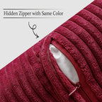 MIULEE Decorative Throw Pillow Covers for Couch 18x18 Inch Burgundy 2 Pack