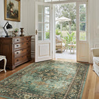 Lofus 5x7 Green Area Rugs for Bedroom Living Room, Vintage Boho Carpet