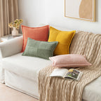 MIULEE Decorative Throw Pillow Covers for Couch 20x20 Light Olive Green