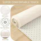 LOCHAS Ultra Soft Indoor Modern Area Rugs Fluffy Living Room Carpets for Children Bedroom Home Decor Nursery Rug 9x12 Feet, Cream