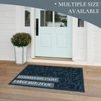 Blue Leaves Outdoor Indoor Entrance Doormats, Absorbent Durable Heavy Duty Welcome Front Door Mat,Thick Natural Rubber Back,Easy Clean Entryway Mat 23x35 Inch, Low Profile