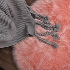 ORINOVA Pink Shag Faux Sheepskin Washable Fur Rug for Living Room Bedroom Furry Area Rug 4x6 Rectangle Rug Nursery Decor Girl