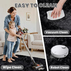 2x6 Bedside Area Rugs for Bedroom: Soft Fluffy Shag Black Rug for Hallway, Non-Slip Fuzzy Plush Living Room Rug Indoor Floor Carpet for Kids Rooms, Dorm, Nursery, Modern Home Aesthetic Decor