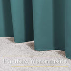 NICETOWN Sea Teal Blackout Doorway Curtains 78 inch Length 2 Panels, Grommet Light Reducing Thermal Insulated Privacy Door Curtains Window Treatments for Bedroom, W52 x L78