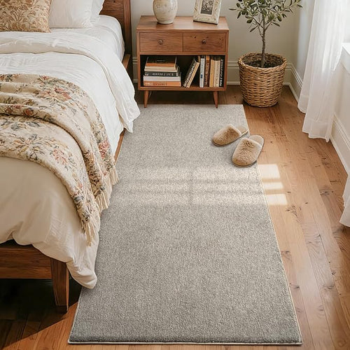 2x6 Oatmeal/White Runner Rug Non-Slip Washable for Hallway Kitchen Bedroom
