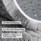 5x8 Ft Large Shag Rugs for Living Room, Tie Dyed Ultra Soft Fluffy Furry Area Rugs for Bedroom Indoor Floor, Aesthetic Carpet for Kids Home Decor (Light Grey)
