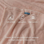 Bedsure GentleSoft Fleece Throw XL Blanket Dusty Pink - 300GSM Soft Lightweight Plush Cozy Blankets for Bed, Sofa, Couch, Travel, Camping, 50x70 inches