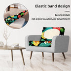 8 Piece Outdoor Cushion Covers, Patio Sofa Cushion Covers, Stretch Fit