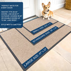 OLANLY Front Door Mat 71x34, Waterproof Heavy-Duty Indoor Outdoor Doormat