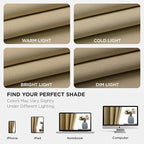 Joydeco Blackout Curtains 90 Inch Length 2 Panels Set, Thermal Insulated Long Curtains& Drapes 2 Burg, Room Darkening Grommet Drapes for Living Room Bedroom Window (W52 x L90 Inch, Beige)
