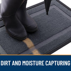 OLANLY Front Door Mat Outside 47x17, All-Season Heavy-Duty Rubber Doormat