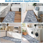 StepRite Runner Rug 2.5 x 8 ft, Washable Rugs, Hallway Runner Rugs, Kitchen Runner Rug Non Slip, Soft Runner with Rubber Backing for Kitchen, Hallway, Laundry, Bedroom, Living Room
