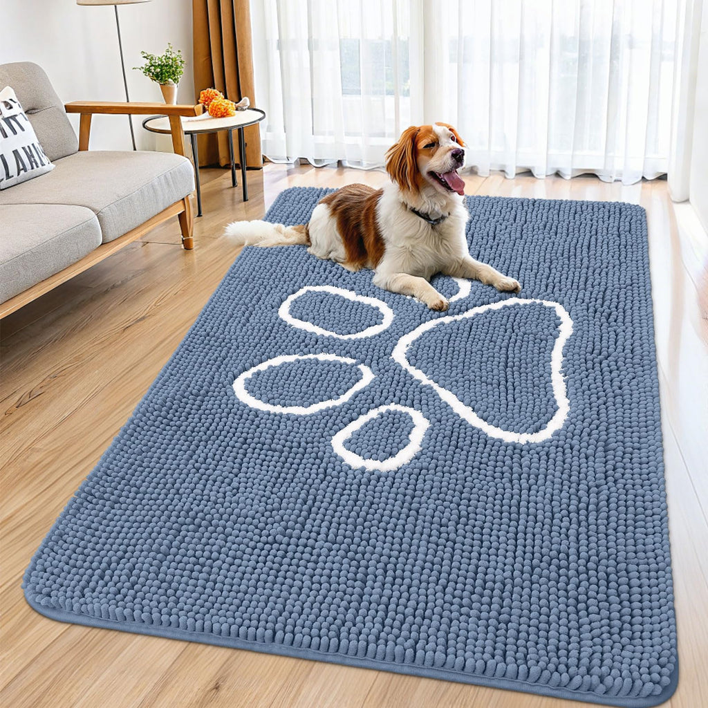 Smiry Dog Door Mat for Muddy Paws, Absorbent Non Slip Dirt Trapper, 59x35