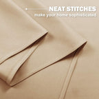 NICETOWN Small Kitchen Windows Curtains - Blackout Functional Thermal Insulated Window Treatment Curtains/Drapes, Home Christmas Decoration (Biscotti Beige, 2 Panels, 42W by 36L + 1.2 inches Header)