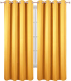 LEMOMO Blackout Curtains 66 x 95 inch/Yellow Curtains Set of 2 Panels/Thermal Insulated Room Darkening Bedroom Curtains